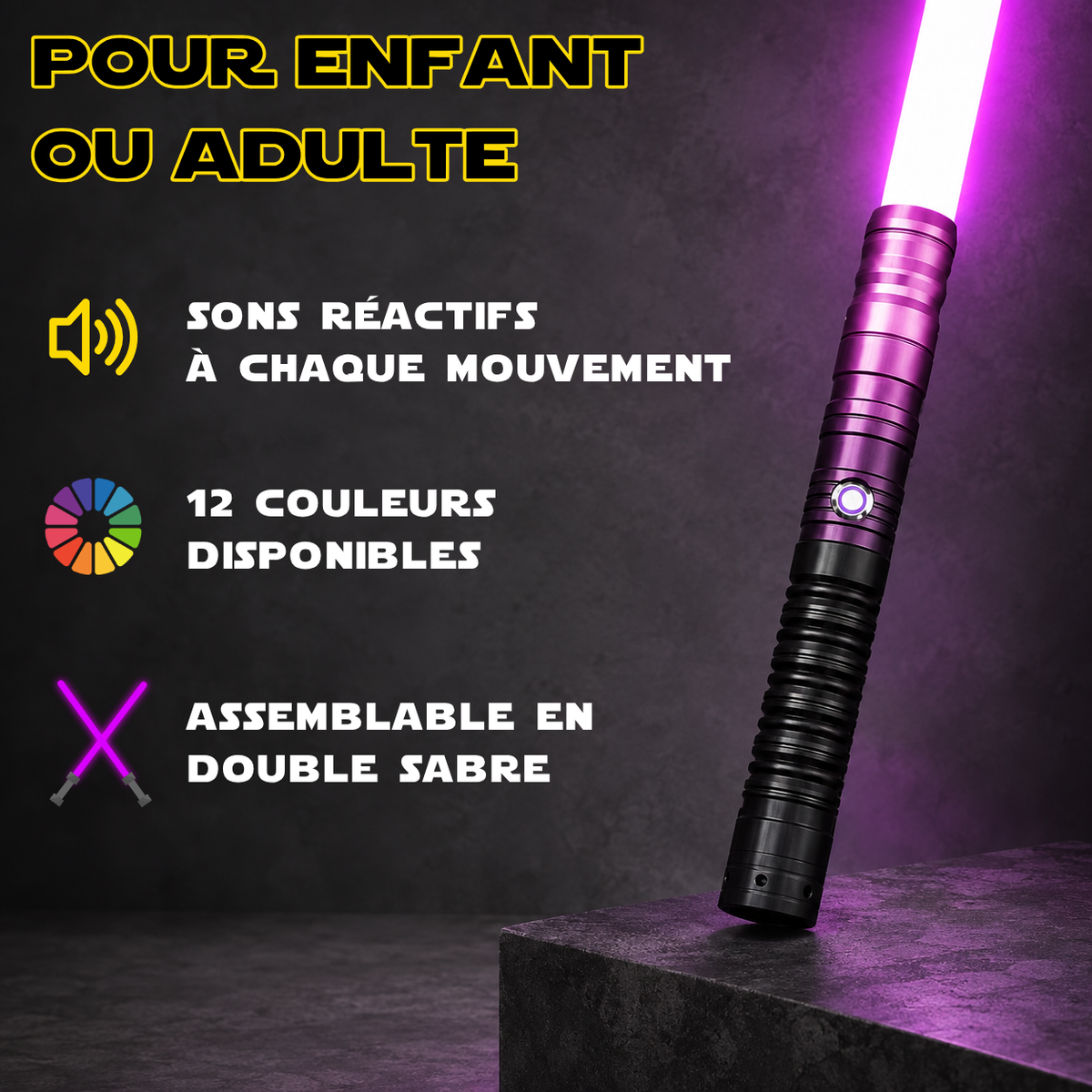 Sabre Laser Jedi – Manches Colorés