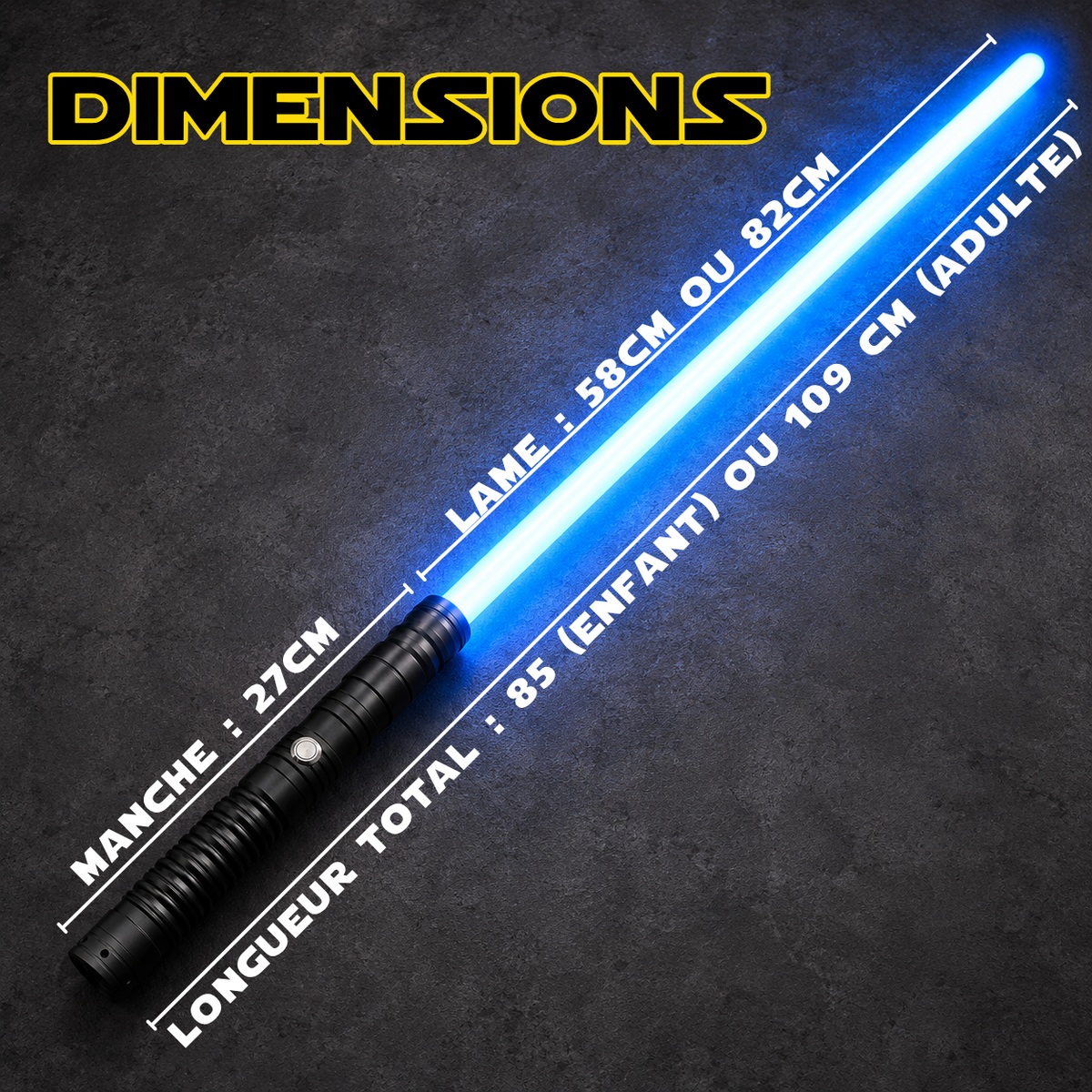 Sabre Laser Jedi – Manches Colorés